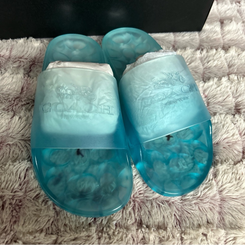 Women's Sea Mist Coach Ulyssa
Rubber Slide Sandals Size
6